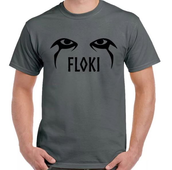 

vikings floki shirt eyes man funny tv show program ragnar odin, White;black