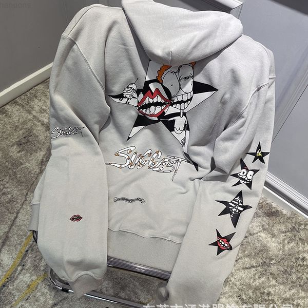 

autumn 2021 winter tide ch exclusive couple sanskrit graffiti print hooded men's and women's sweaterrbqy, Black