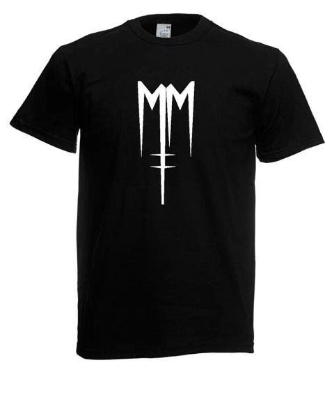 

mens t-shirt  like marilyn manson  size up to 5xl, White;black