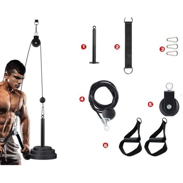 

resistance bands diy heavy duty forearm wrist arm strength trainer fitness pulley cable system for biceps triceps training home gym accessor