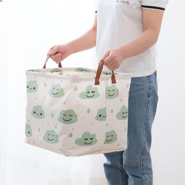 

cube folding laundry basket clothing storage barrels for kids toy organizer bag gift box bins container baskets