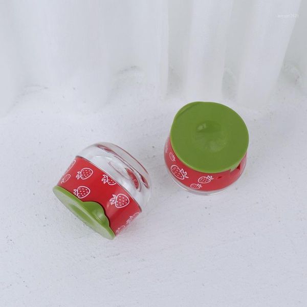 

empty 6g lovely strawberry lip mask jar bottle 50pcs storage bottles & jars