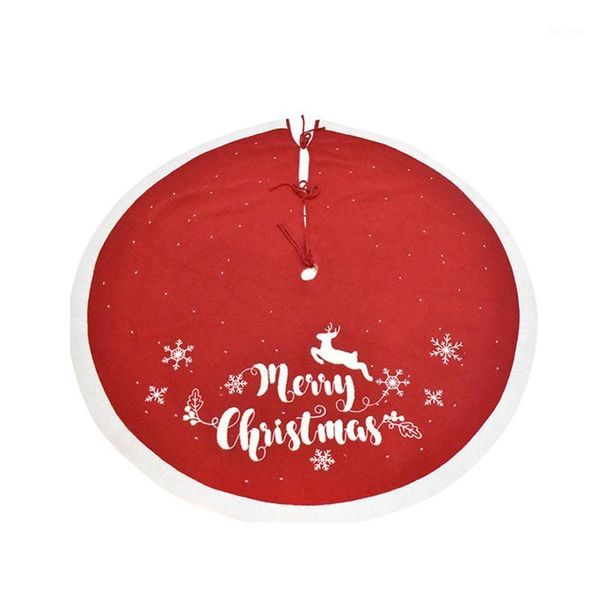 

christmas decorations tree skirt knitted apron snowflake deer embroidery