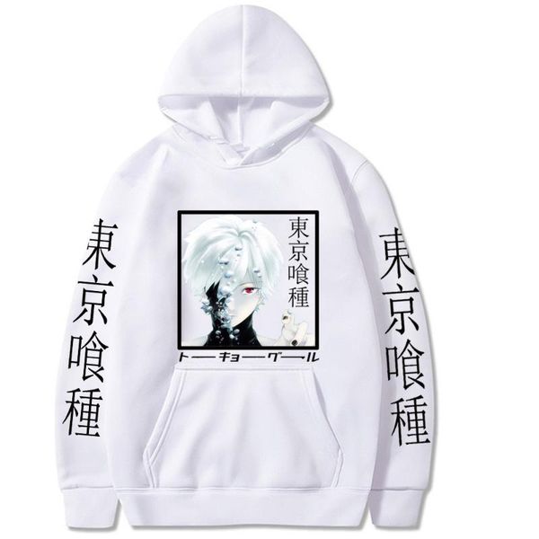 

men's hoodies & sweatshirts tokyo ghoul graphic print male pullover hoodie cool anime harajuku long sleeve loose uniex commuting man sw, Black