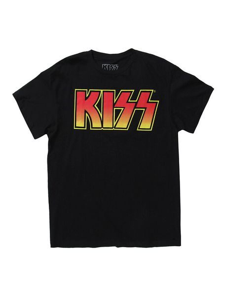 

kiss classic logo t-shirt, White;black