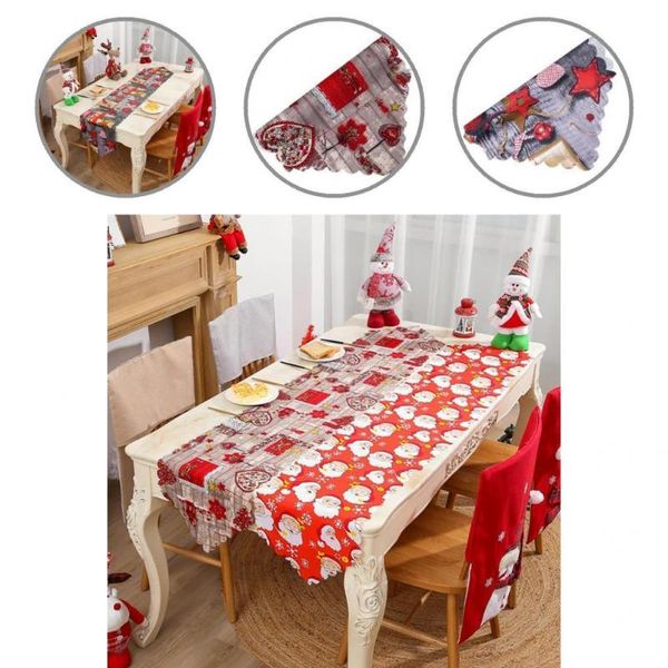 Mesa de jantar descartável Runner Fine Fine Styles Styles confortável Confortável capa de capa decorativa de natal