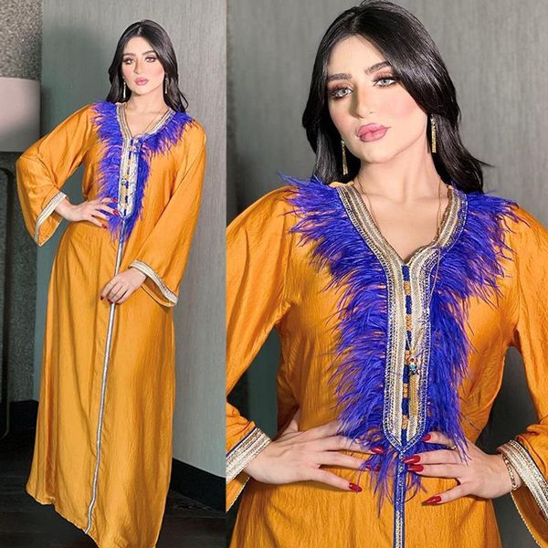 

ethnic clothing mandylandy middle east abaya dubai dress fashion lace embroidery muslim stitching feather robe eid mubarak kaftan moroccan, Red