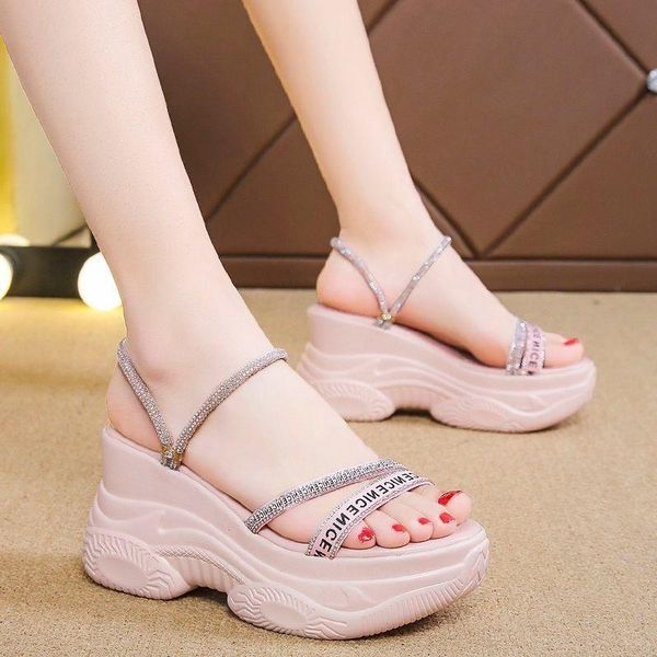 

dress shoes women slippers 2021 summer sandals, red high sandal sandales femmes, Black