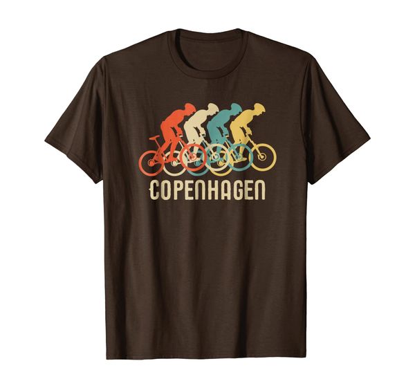 

retro vintage bike copenhagen t shirt, White;black
