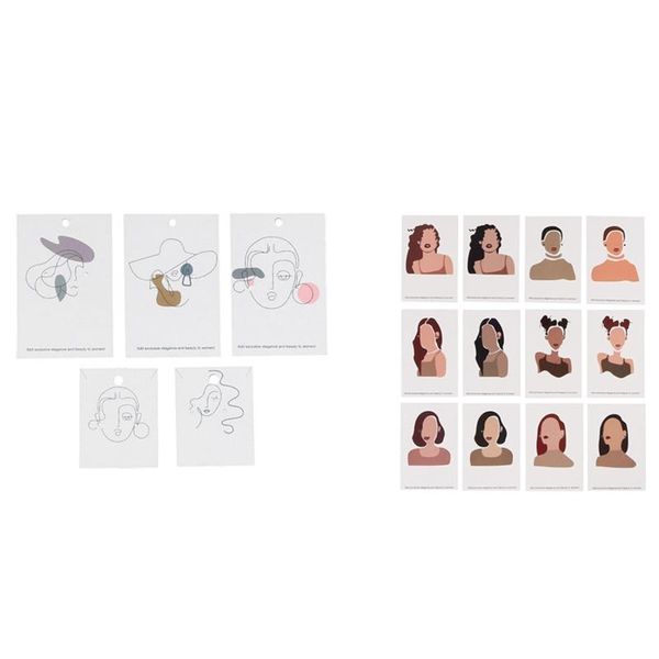 

greeting cards mix patterns 6x9cm 100pcs fashion women jewelry display card & elegant pattern earring