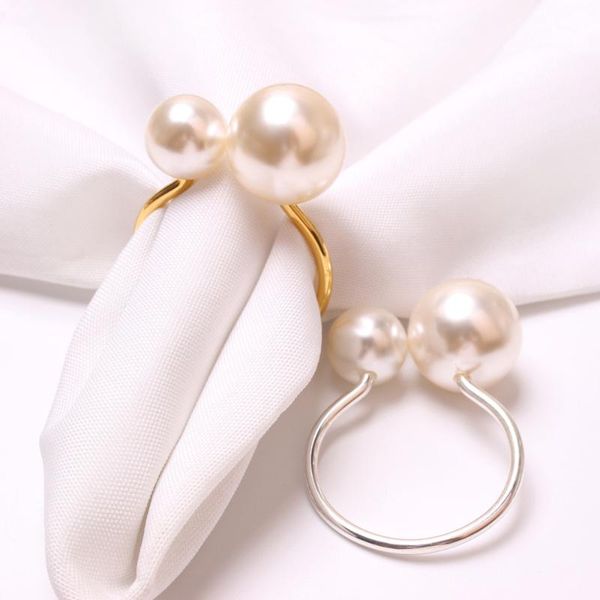 

10pcs/lot product bright pearl napkin ring wedding cloth el table decoration rings