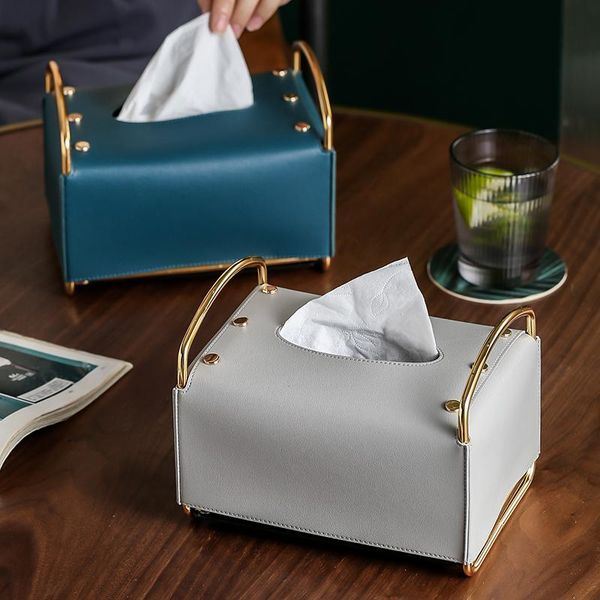 

tissue boxes & napkins creative light luxury leather box home living room modern minimalist american dining table coffee drawer decoration