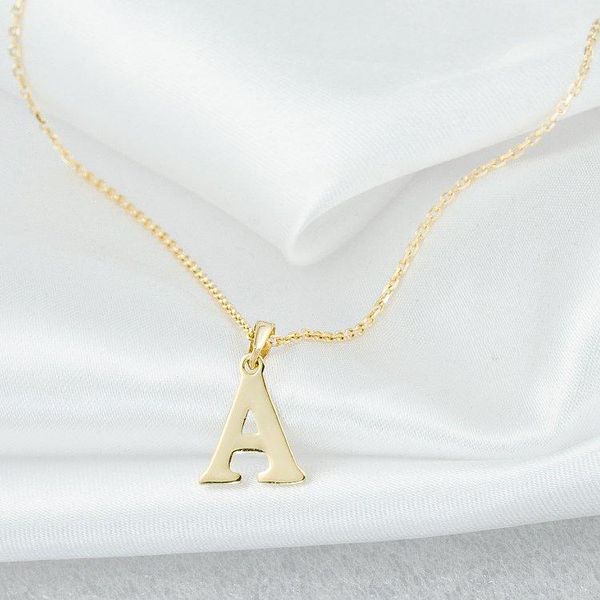 

chains letter 14 gold necklace (all letters), Silver