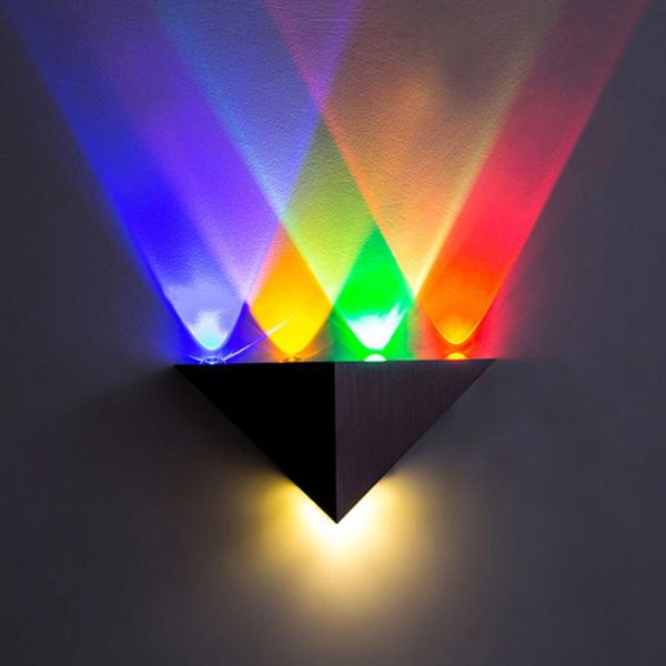 

wall lamp led 5w aluminum triangle ac90-265v high power modern home lighting indoor outdoor party ktv light da