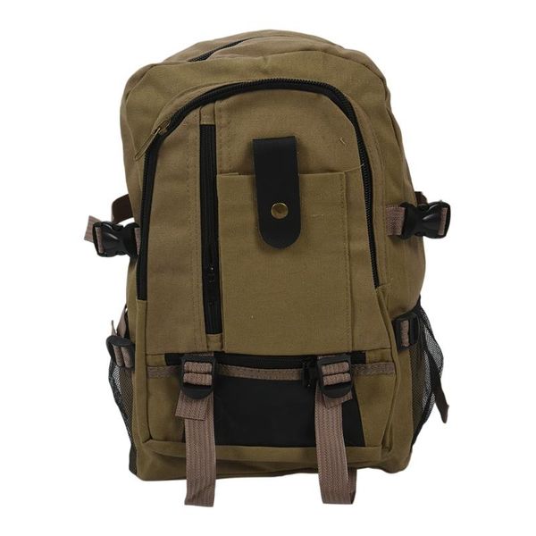 

backpack male retro leisure tourism canvas khaki