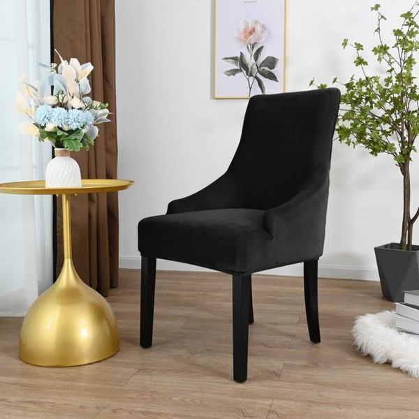 

european chair cover elastic solid color two-piece dining suitable for restaurants els weddings covers
