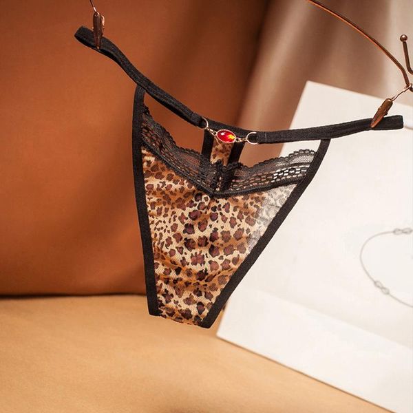 

women's panties hollow women leopard thong luxury transparent low waist temptation lingerie g-string female pearl lace underwear, Black;pink