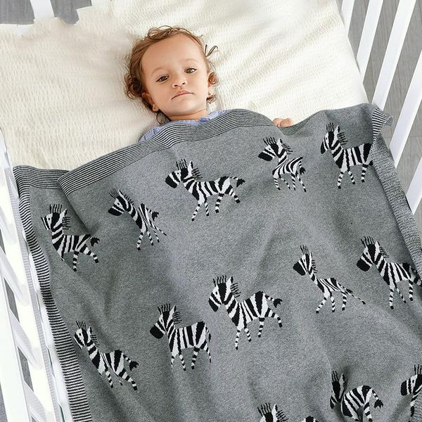 

blankets & swaddling baby cotton blanket born swaddle winter cartoon warm boy girls knitted infant stuff 2021