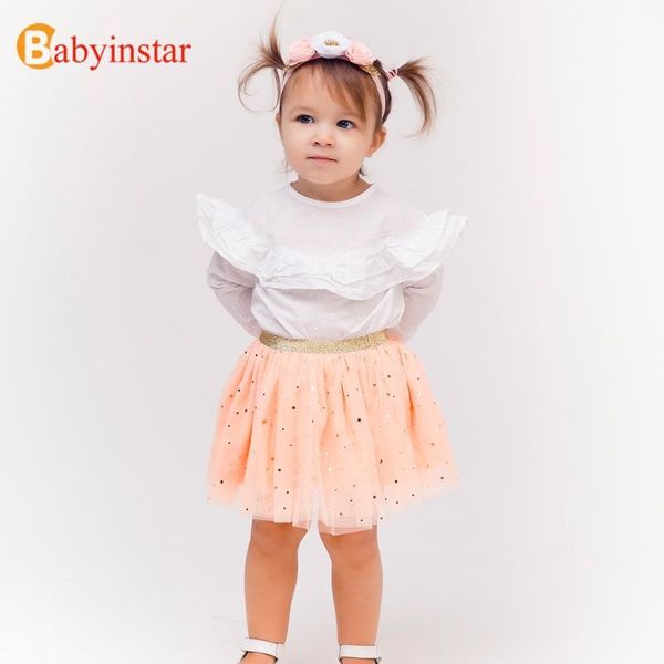

skirts cute baby girls star skirt toddler clothing summer outfits apparel sequins mesh for girl's bottoms 2021