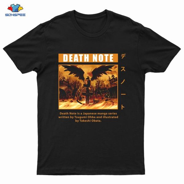 

men's t-shirts funny horror anime death note cotton t-shirt men harajuku character tees cool print summer women short sleeve, White;black