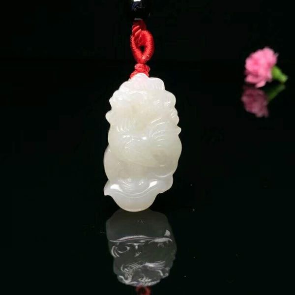 

lockets h20#exquisite hetian jade auspicious chicken, Silver