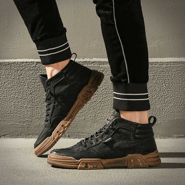 

men's sho spring korean fashion men's youth british leather casual