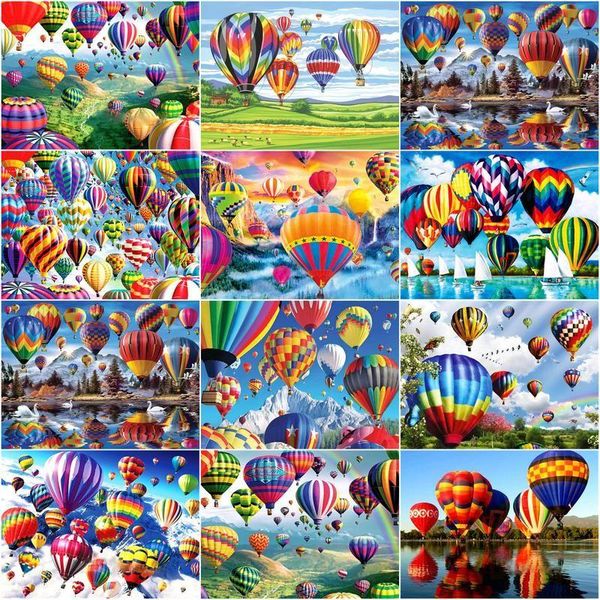 

paintings gatyztory paint by number balloon drawing on canvas gift diy pictures numbers landscape kits hand painted painting art home
