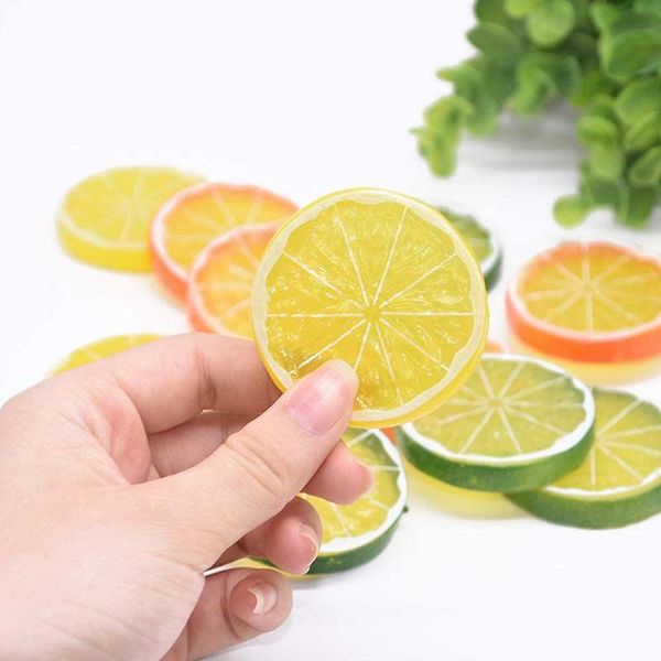 

pieces artificial plastic slices realistic simulation decorative fake fruit wedding ornament party decoration