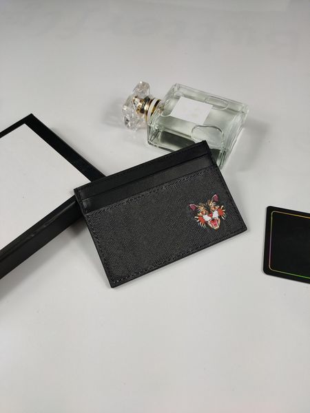 

2021 new fashion leisure men women cash id card credit card holder pure color mini business card case name quality ship with box, Brown;gray