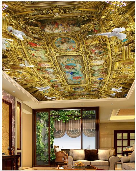 

european luxury palace church oil painting ceiling mural 3d murals wallpaper for living room