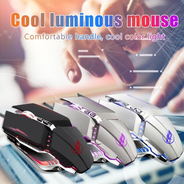 

t-9 3200dpi 7color light wired usb metal bottom 7d gaming mouse mice