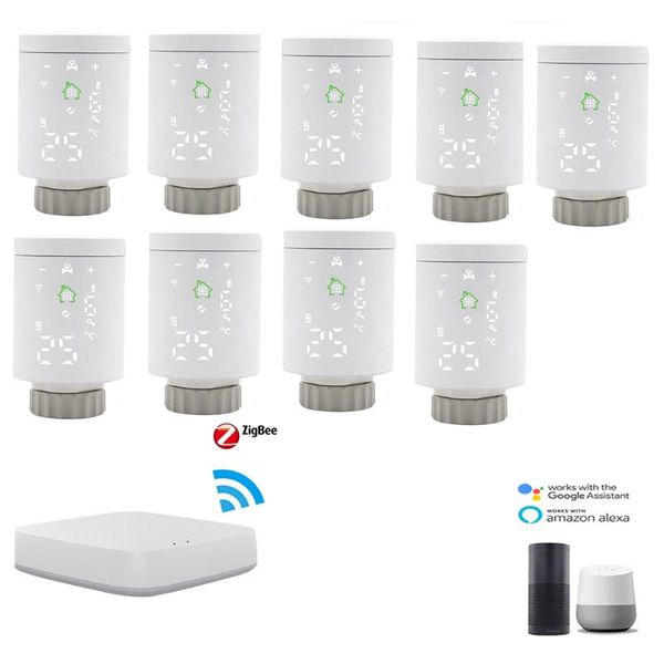 

smart home control tuya zigbee rtv thermostatic radiator valve thermostat head