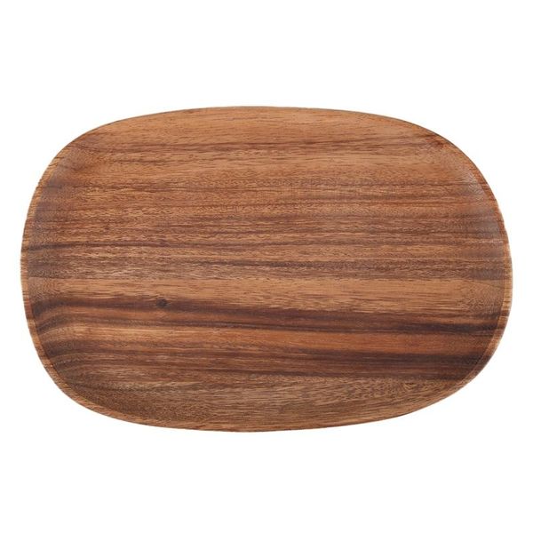 

dishes & plates lovesickness wood irregular solid pan plate fruit saucer tea tray dessert dinner tableware,30x20cm