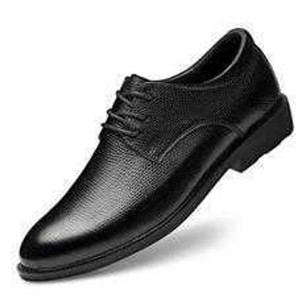 

tangzuo d8911 embossed inner raised leather shoes, batch , large size, Black