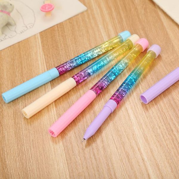 

gel pens magic glitter rainbow crystal cute pen kawaii stationery fairy bar 0.5mm