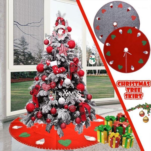 

christmas decorations ornaments linen printed tree skirt decoration props favor party for home year
