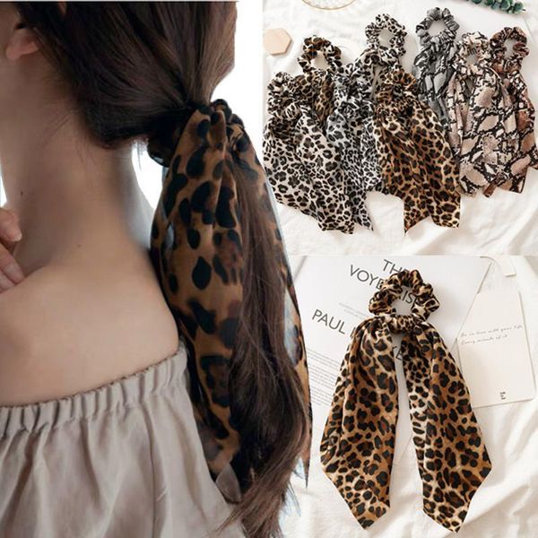 

woman leopard scrunchies for spring hair ties girls band women accessories ornaments rubber hairband1