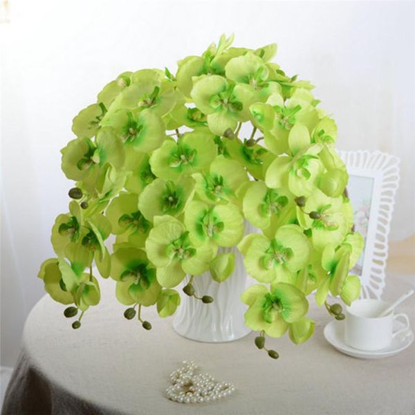 

decorative flowers & wreaths diy artificial butterfly orchid silk flower bouquet phalaenopsis wedding home decoration