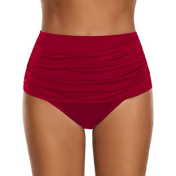 

two-piece suits #h30 women's swimming suit summer women high waist ruched bikini bottoms tummy control swimsuit briefs pants trunks