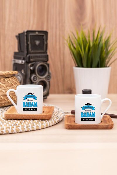 

cups & saucers amazing turkish greek arabic coffee espresso cup set my dear daddy white english - 1
