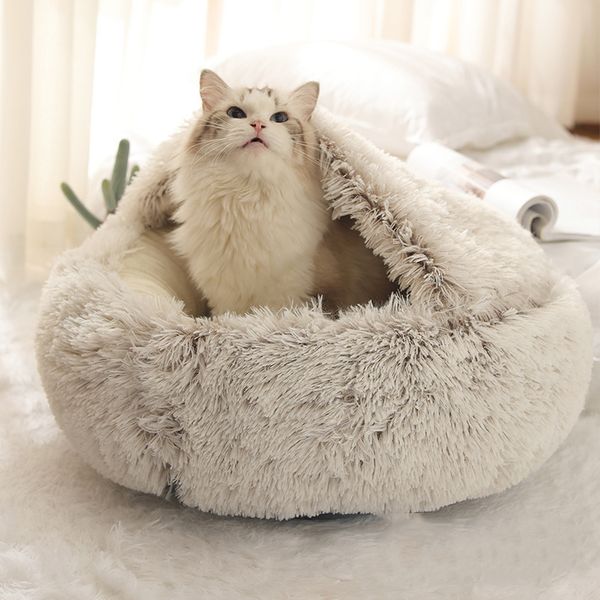 

Meraco ong Push Cat Bed Soft Pet Cave For Dog Cat Basket Round Pet House Washabe Cushion Cat Bed Mat Pet pies
