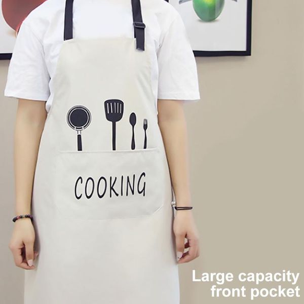 

aprons waterproof cooking apron 3-layer oil-proof breathable kitchen dustcoat sleeless overclothes with pocket