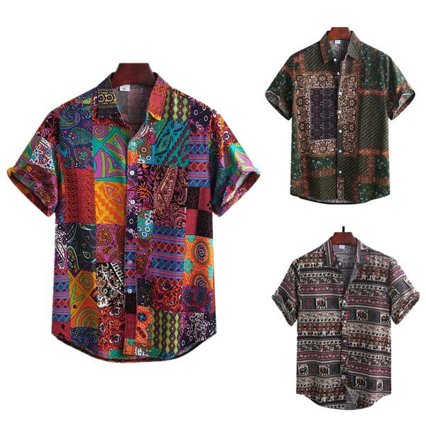 

men's shirts caual quare printed hort leeve, White;black