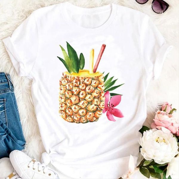 

and women summer flower men t shirt floral pineapple tshirts cartoon fashion short sleeve clothes graphic lady print female, White;black