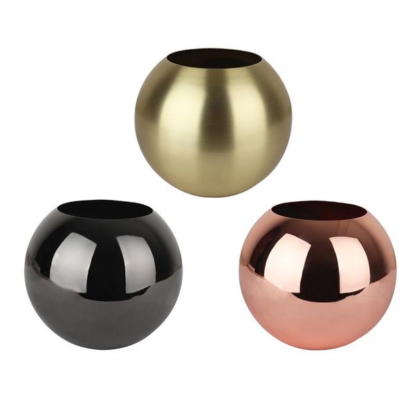 

vases home decor unbreakable metal flower vase stainless steel living room decoration golden polished flowerpot minimalist crafts