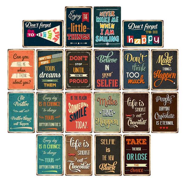 

proverb about life retro metal sign bar wall decor family vintage plaques art poster 20x30 cm