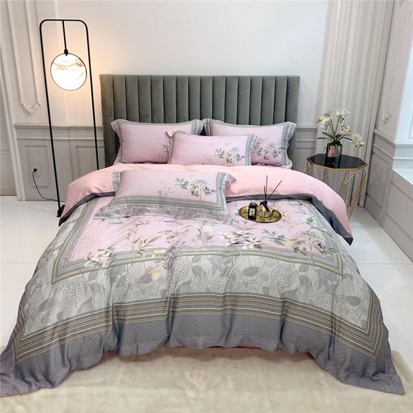 

bedding sets luxury 500tc tencel silky smooth set printed soft duvet cover bed sheet pillowcases  king 4pcs promote sales size