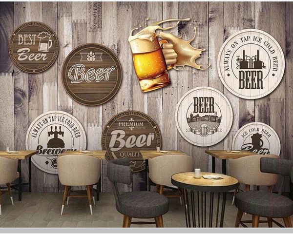 

wallpapers papel de parede,hand painted wooden board beer theme 3d wallpaper,living room house bar ktv restaurant mural