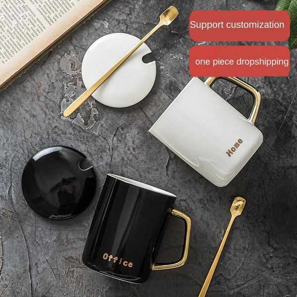 

mugs ceramic cup creative couple water mug with lid gift box set coffee nordic ins