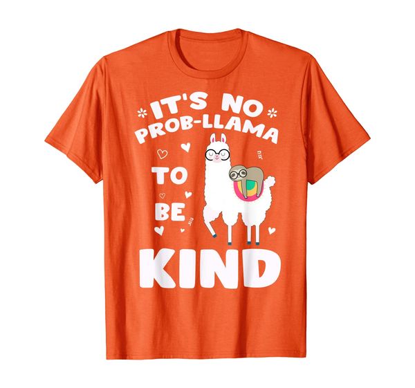 

unity day it's no prob-llama be kind anti-bullying t-shirt, White;black